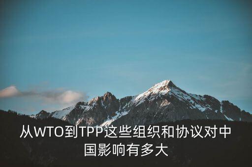 從WTO到TPP這些組織和協(xié)議對(duì)中國影響有多大