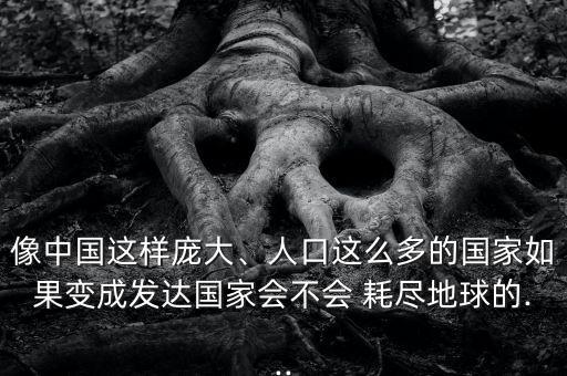 像中國(guó)這樣龐大、人口這么多的國(guó)家如果變成發(fā)達(dá)國(guó)家會(huì)不會(huì) 耗盡地球的...