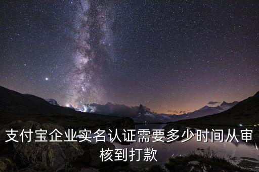 融業(yè)網(wǎng)什么時(shí)候立案，支付寶企業(yè)實(shí)名認(rèn)證需要多少時(shí)間從審核到打款