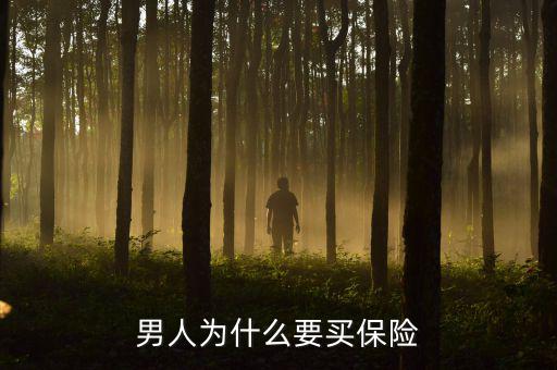 男人為什么買保險，男人買保險的理由