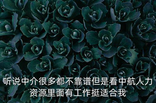 中航特級專務是什么，聽說中介很多都不靠譜但是看中航人力資源里面有工作挺適合我
