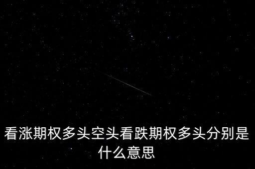 看跌期權是什么意思，看漲期權多頭空頭看跌期權多頭分別是什么意思