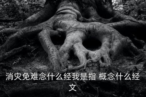 什么經文免災，消災免難念什么經我是指 概念什么經文