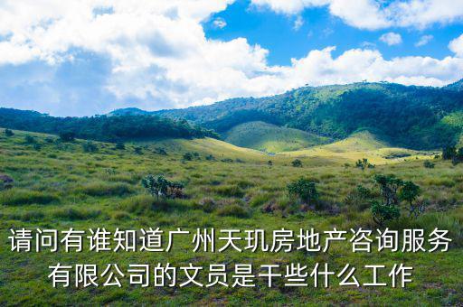 請(qǐng)問有誰知道廣州天璣房地產(chǎn)咨詢服務(wù)有限公司的文員是干些什么工作
