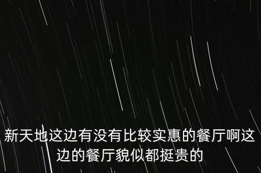 東方新天地都有什么餐廳，新天地這邊有沒(méi)有比較實(shí)惠的餐廳啊這邊的餐廳貌似都挺貴的