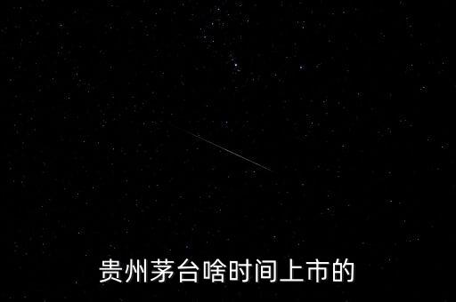 貴州茅臺(tái)什么時(shí)候上市，貴州茅臺(tái)啥時(shí)間上市的