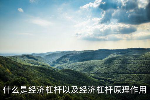 什么是經(jīng)濟(jì)杠桿以及經(jīng)濟(jì)杠桿原理作用