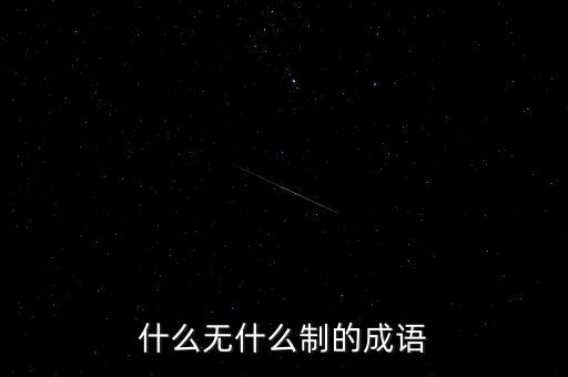 什么制不什么，成語(yǔ)什么無什么制