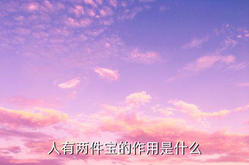人有兩件寶的作用是什么