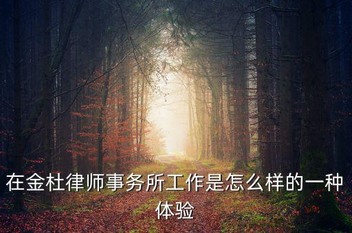 白彥春為什么離開金杜，在金杜律師事務(wù)所工作是怎么樣的一種體驗(yàn)