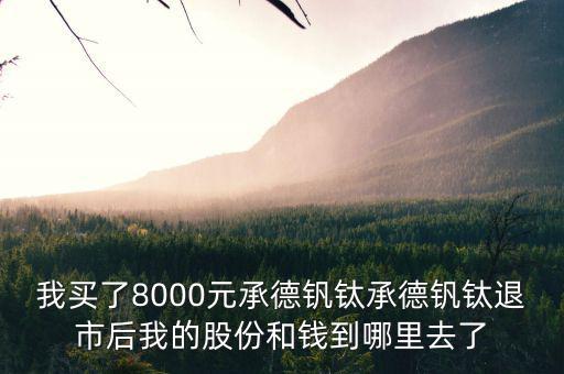 我買(mǎi)了8000元承德釩鈦承德釩鈦退市后我的股份和錢(qián)到哪里去了