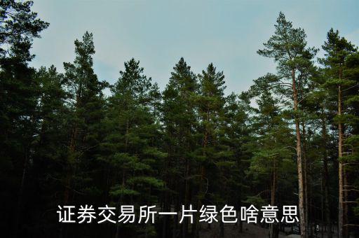 股票一片綠什么意思，股票綠了是什么意思么