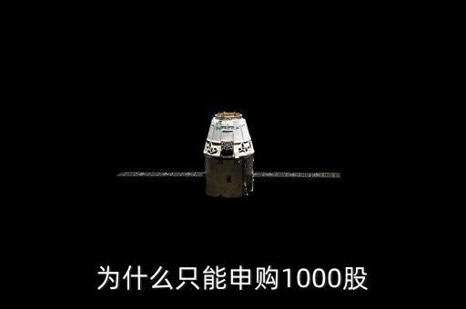 申購新股為什么只能申購1000股，為什么只能申購1000股