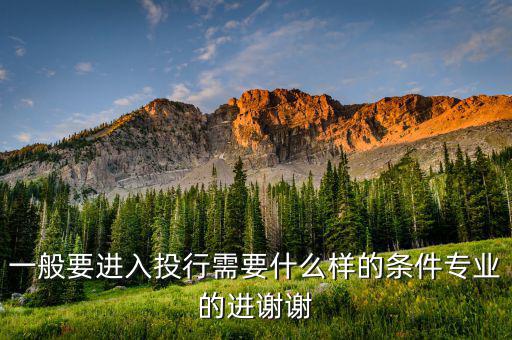 什么人能去投行工作，欲進投資銀行工作應(yīng)具備什么條件
