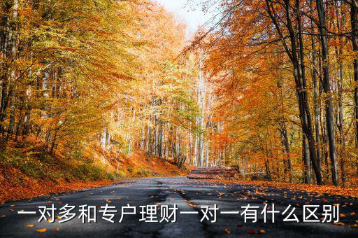 一對(duì)多和專(zhuān)戶(hù)理財(cái)一對(duì)一有什么區(qū)別