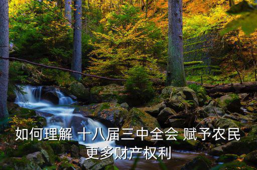 什么是農(nóng)民住房財產(chǎn)權(quán)，如何理解 十八屆三中全會 賦予農(nóng)民更多財產(chǎn)權(quán)利