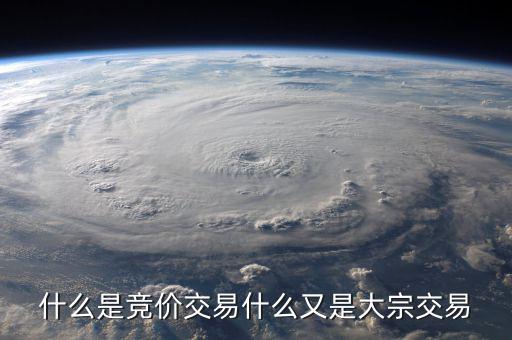 什么是競價交易，什么是競價交易什么又是大宗交易