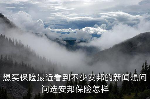 想買保險(xiǎn)最近看到不少安邦的新聞想問(wèn)問(wèn)選安邦保險(xiǎn)怎樣