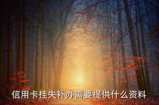 信用卡掛失需要什么，銀行信用卡掛失要帶哪些東西啊