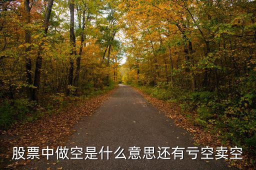 股票虧空什么意思，股票中做空是什么意思還有虧空賣空