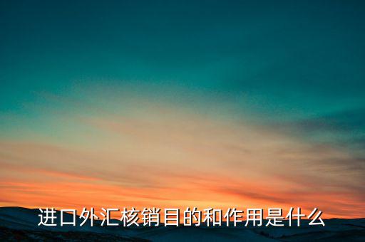 外匯為什么要核銷，進口外匯核銷目的和作用是什么