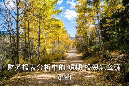 怎么短期投資,短期is投資財務報表現(xiàn)在稱為交易性金融資產(chǎn)