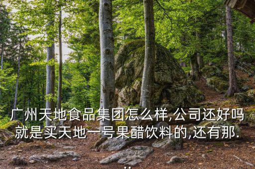 廣州天地食品集團(tuán)怎么樣,公司還好嗎就是買天地一號果醋飲料的,還有那...