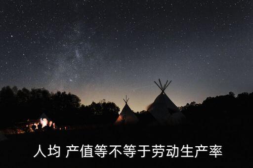  人均 產值等不等于勞動生產率