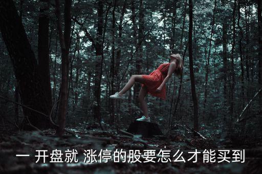 開(kāi)盤(pán)漲停的股票怎么賣,漲停易賣難買