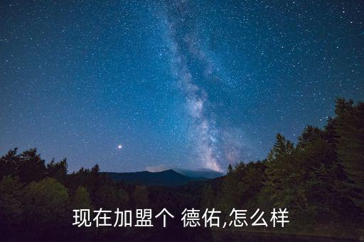 現(xiàn)在加盟個(gè) 德佑,怎么樣