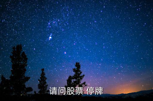 請問股票 停牌
