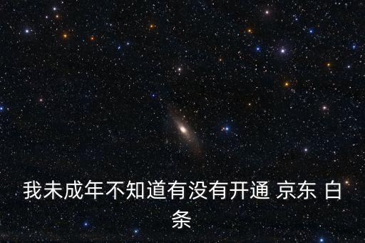 我未成年不知道有沒(méi)有開(kāi)通 京東 白條