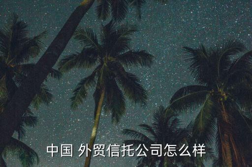 中國 外貿信托公司怎么樣
