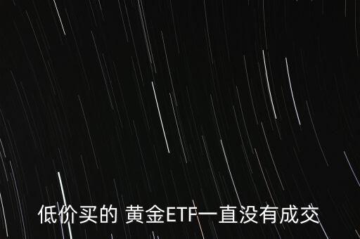 低價(jià)買的 黃金ETF一直沒(méi)有成交