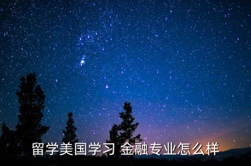留學美國學習 金融專業(yè)怎么樣