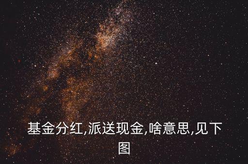  基金分紅,派送現(xiàn)金,啥意思,見下圖