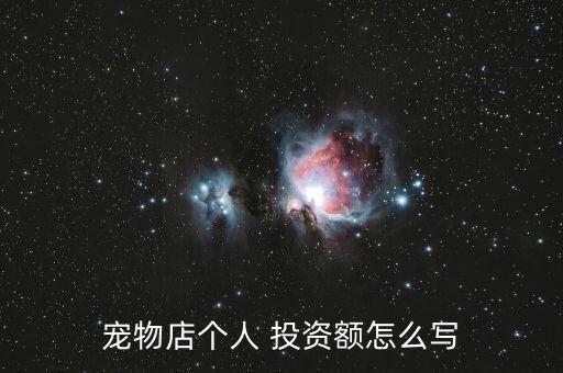 投資規(guī)模怎么寫(xiě),寵物店投資建筑規(guī)?？商顚?xiě)建筑總金額