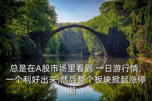 總是在A股市場里看到 一日游行情,一個利好出來,然后整個板塊掀起漲停潮...