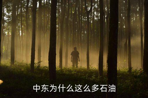 中東為什么這么多石油