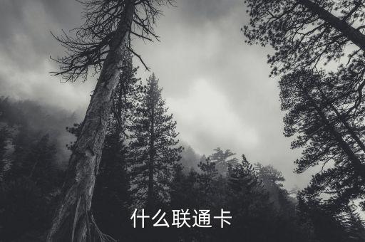 什么聯(lián)通卡