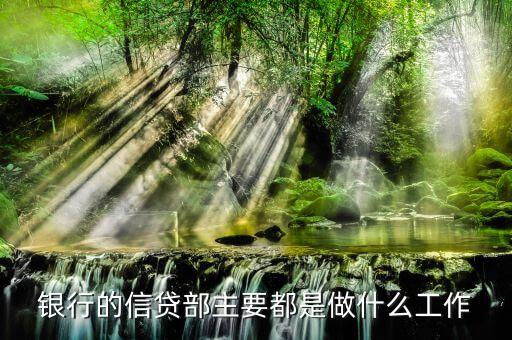 銀行的信貸部主要都是做什么工作