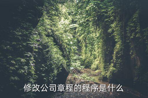 修改公司章程的程序是什么