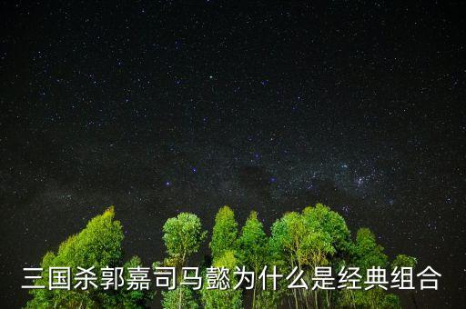 三國殺郭嘉司馬懿為什么是經(jīng)典組合
