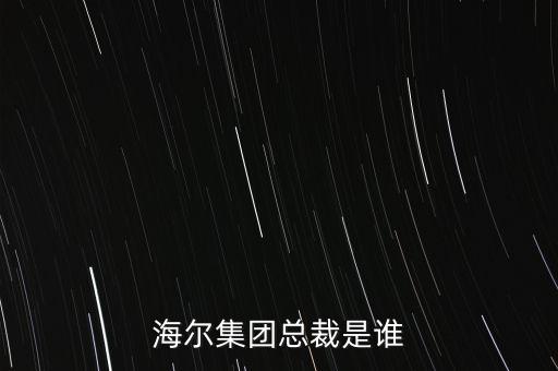 海爾集團總裁是誰