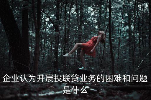 企業(yè)認(rèn)為開(kāi)展投聯(lián)貸業(yè)務(wù)的困難和問(wèn)題是什么