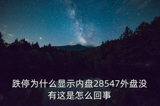 一字跌停內(nèi)盤為什么不是零，股票內(nèi)盤0是不是一天都是跌停