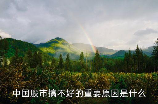 中國股市搞不好的重要原因是什么