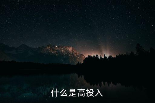 什么是高投入