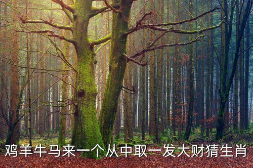 從中取1發(fā)大財(cái)什么意思，雞羊牛馬來一個(gè)從中取一發(fā)大財(cái)猜生肖
