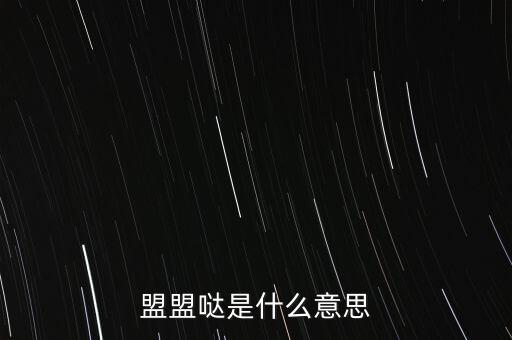 盟盟噠什么意思，盟盟是什么呀是一個(gè)網(wǎng)站還是一個(gè)軟件